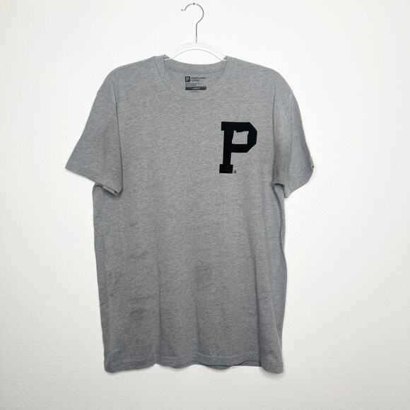 PORTLAND GEAR Soft-Blend Rose City "P" Tee Short Sleeve Crew Neck Grey Mens L - Picture 7 of 7